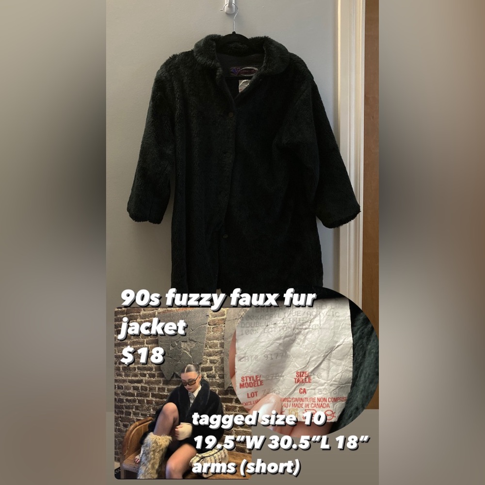 90s faux fur jacket